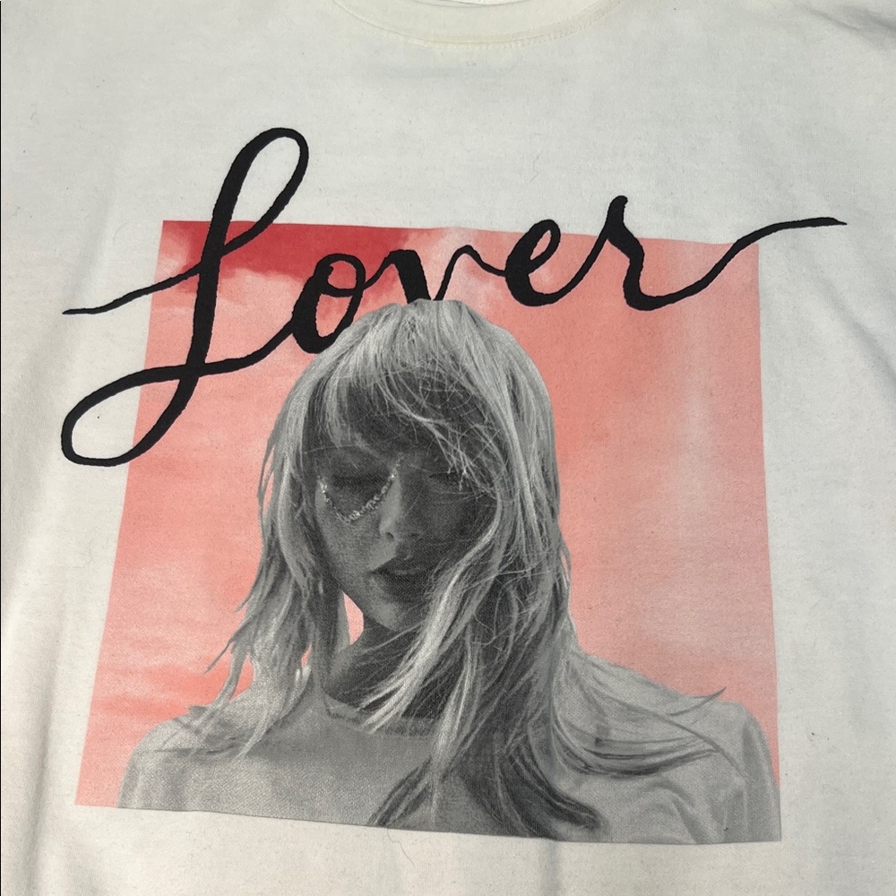 Taylor Swift Cream and White Sweatshirt
